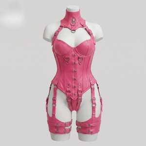 Culotte gainante ajustable en similicuir pour femme, grande taille, style Steampunk, avec correction de posture et amincissement du corps - Product Image 1