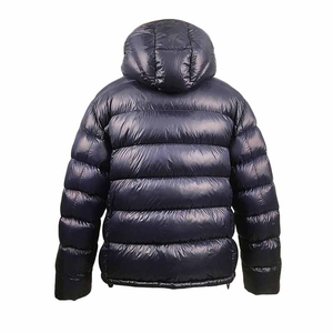 Breathable Windproof Winter <b>Men's</b> Solid Canvas Hooded Stand Collar Front Custom Logo Casual Outdoor <b>Thermal</b> Coat Puffer Jacket - Product Image 3