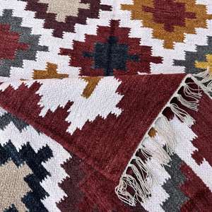 พรมผ้าฝ้ายไหมประดิษฐ์จากช่างฝีมือขนาด3X5ฟุตสำหรับห้องนอนเน้นความอบอุ่นหรือห้องนั่งเล่น - Product Image 2