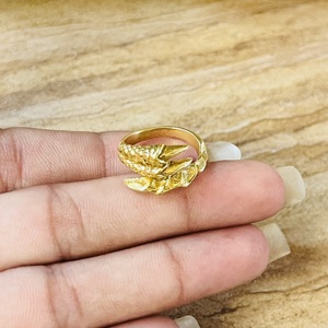 Hot Selling Dragon Foot Nail <b>Ring</b> Gothic Brass <b>Ring</b> For Men 18k Gold Plated <b>Chunky</b> Claw Jewelry Vintage Punk Wholesale/OEM/ODM - Product Image 2