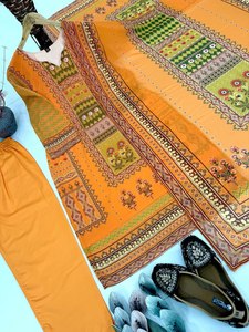 Superbe robe Sharara Salwar Kameez pakistanaise en tissu de soie Georgette lourde bicolore, dernières créations de designers, pour mariage et fête - Product Image 3