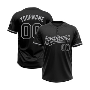 Maillots de baseball personnalisés à deux boutons, chemises de softball et de baseball brodées avec nom, numéro et logo pour hommes, femmes et jeunes - Product Image 1