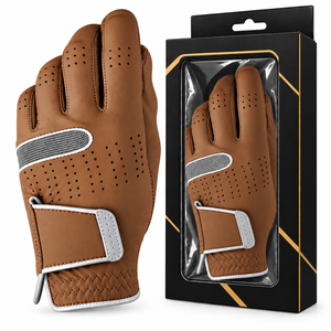 Guantes de Golf con Logotipo Personalizado, Embalaje Personalizado Gratuito, Ropa Deportiva, Guantes de Golf para Hombre de Cuero Cabretta Antideslizantes - Product Image 3