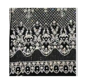 Traje de seda moderno de diseño, sin coser, bordado a mano, para mujer, moda india, ropa de fiesta. - Product Image 1