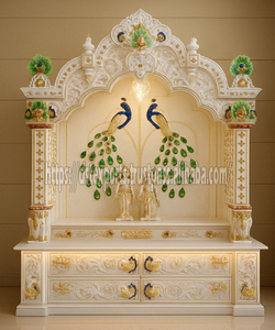 Teak Wood Brown Finish <b>Mandir</b> for Home Dom Style Hand Carved Wooden Indian <b>Mandir</b> Big Size Wooden <b>Mandir</b> Wholesale Prices Sale - Product Image 2