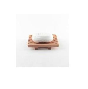 Porte-savon rectangulaire en bois naturel, auto-drainant, antidérapant, accessoire de comptoir de salle de bain - Product Image 4