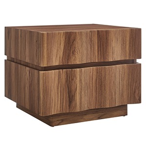 Table de chevet moderne de style mid-century en bois de luxe avec 2 tiroirs, meuble de chambre minimaliste, table d'appoint de rangement pour utilisation au chevet - KALA CONCEPT - Product Image 3