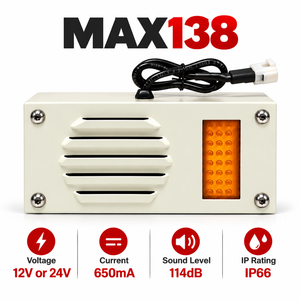 ไซเรนเสียงและแสง MAX138 Iota International White Metal สำหรับยานยนต์ออฟโรด พร้อมการรับประกัน 1 ปี - Product Image 3
