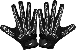 Gants de football pour défenseurs, hommes adultes, paume en silicone super adhérente, antidérapants, sangle de poignet sécurisée, couleur personnalisée, faible MOQ, B2B - Product Image 3