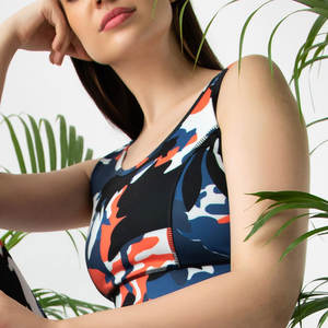 Sujetadores deportivos OEM de moda para mujer, tipo crop, con forro de elastano, los más vendidos, acolchados, para yoga, de corte bajo, disponibles en línea. - Product Image 2