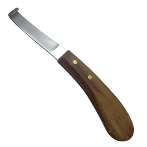 Cuchillo para pezuñas con doble filo y sensor, hoja curva, cortador veterinario para el cuidado de pezuñas, mango de madera, herramienta agrícola para caja de cebo de jardín - Product Image 1