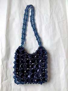 Sac perlé fait main style bohème, forme rectangulaire, en fibres végétales, décoration intérieure, 100% artisanal - Product Image 2