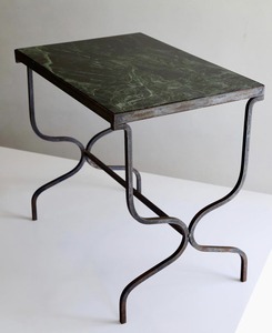 Mesa de Centro Moderna de Hierro Forjado con Tapa de Mármol, Diseño Minimalista Hecho a Mano, Muebles para Sala de Estar, Modelo Uttar Pradesh MF-AB-283 M F - Product Image 3