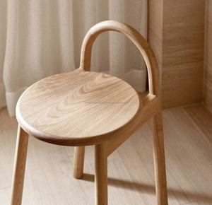 Mesa de centro de madera de roble pequeña de estilo tradicional, mesa de salón de consola alta con soporte de planta para oficina en casa y estante de vino - Product Image 3