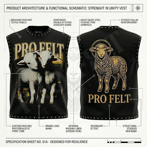 ผู้ผลิตเสื้อผ้าตามสั่ง ขายส่งเสื้อกล้ามผ้าฝ้ายลำลอง สตรีทแวร์ พิมพ์ลายตามสั่ง เสื้อกั๊กแฟชั่นฤดูร้อนสุดฮิต - Product Image 3