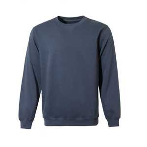 Sweat-shirt rouge à col rond pour homme, pull décontracté à manches longues de couleur unie avec poignets côtelés - Product Image 4