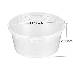 Vasos Desechables de Plástico PP con Tapa, Resistentes a Fugas, Aptos para Microondas y Congelador, Capacidad de 12 oz, Libres de BPA y PFAS, Estilo Americano, 240 Unidades - Product Image 1