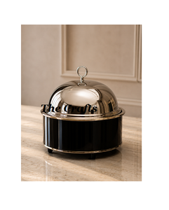 Recipiente para calentar comida de acero inoxidable de último diseño con tapa colgante, tamaño y forma personalizados, recipiente para buffet en acabado dorado pulido. - Product Image 5