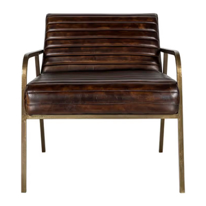 Nuevo sillón Mirai de cuero acanalado y silla de mostrador Grass con tapicería de cuero premium, diseño acanalado elegante para sala de estar - Product Image 1