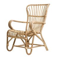 Chaise de salle à manger moderne en rotin brun naturel de style bohème, chaise de salon en osier durable, mobilier de maison