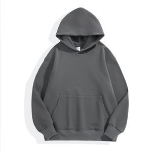 Sweat à capuche pour homme en tissu polaire de haute qualité, effet délavé à l'acide et effet soleil, coupe oversize, pour l'automne - Product Image 2