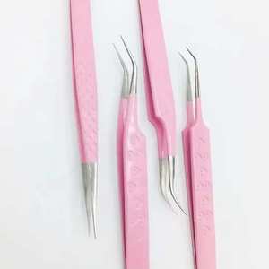DANTRIC IMPLANTS – Kit professionnel de pinces à cils roses, pointes en acier inoxydable durables, texture lisse, longueur 10 mm pour sourcils - Product Image 5