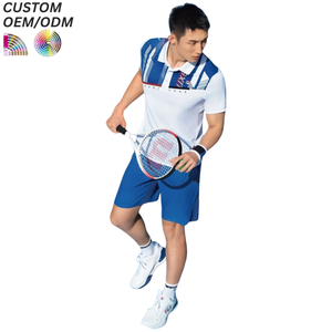 Conjunto de Camiseta y Pantalones Cortos Deportivos de Tenis Personalizados, Unisex, Transpirables, Estampados, de Secado Rápido, para Marcas OEM ODM al por Mayor - Product Image 5