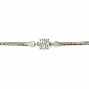 925 Sterling <b>Silver</b> Diamond <b>Chain</b> Bracelet for Women High Polish Minimalist Party Wedding Daily Wear Gift Jewelry - Product Image 3