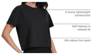 Custom Women Black Color Workout <b>Crop</b> <b>Top</b> Short Sleeve Knitted T-Shirt Casual Wear - Product Image 6
