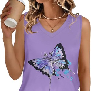 Womens Tank <b>Top</b> Summer Fashion Sleeveless Lightweight Breathable Fabric Plain Style Casual Wear Bulk Order made by bangladesh - Product Image 2