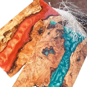 เขียงไม้มะกอกอีพ็อกซี่ทำจากเรซินปรับแต่งได้หรูหราถาดเสิร์ฟสำหรับห้องครัวและรับประทานอาหารที่ทันสมัย - Product Image 3