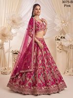 Ensemble Lehenga Indien et Pakistanais en Soie Brodé Rouge, Longueur Ras du Sol, Voile en Velours et Tulle, Séchage Rapide, Tenue de Mariée et de Festival