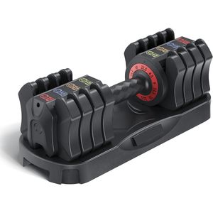 22.5lb 5-in-1 Quick Adjust Adjustable Dumbbell Set Full Body Workout Equipment with <b>Free</b> <b>Weights</b> Storage Tray for Home Gym - Product Image 1