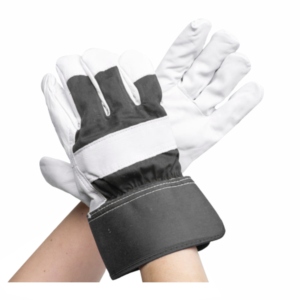 Gants de sécurité industriels haut de gamme en cuir de chèvre pleine fleur, anti-vibration, avec manchette de protection, pour travaux lourds et de rigging au Canada - Product Image 5