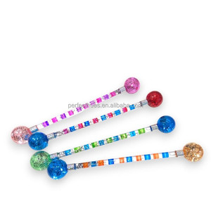Colorful Glitter Ball Plastic Stick <b>Toy</b> for Kids 5-7 Years Unisex <b>Classic</b> Educational <b>Toy</b> 5x40cm - Product Image 1