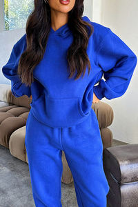 Pantalones de chándal anchos de algodón personalizados al por mayor para mujer, estilo urbano, holgados, lisos, para pijamas - Product Image 3