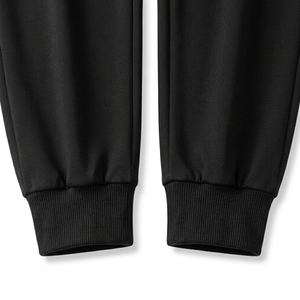 Men's <b>Black</b> Sweatpants Elastic Waist Drawstring Casual <b>Jogger</b> Pants With Side Pockets Midweight Polyester Autumn Wear - Product Image 5
