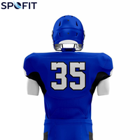Uniforme de Fútbol Americano Personalizado Diseñado con Tela de Poliéster Transpirable e Impresión por Sublimación para Equipos Profesionales
