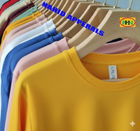 T-shirt Homme Tendance Couleur Unie 100% Coton Vente en Gros Écologique Anti-Plis Personnalisable MOQ 200 Pièces Exportation Bangladesh