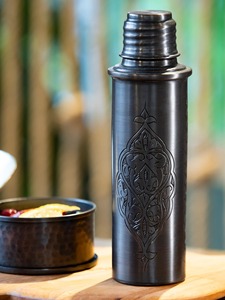 Bouteille d'eau en cuivre Cognac, finition lisse, qualité supérieure, pour usage professionnel en usine, personnalisable - Product Image 3