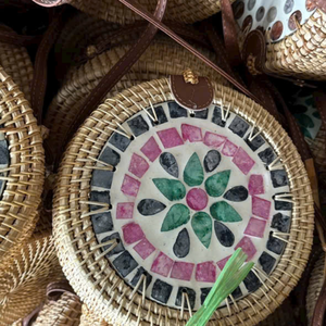 Rattan Crossbody <b>Bag</b> Women Handmade <b>Wicker</b> Straw Summer Beach Boho Style Natural Handbag Casual Handbags Portable Vietnam - Product Image 5