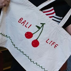 Sac fourre-tout en toile de coton blanc avec motif floral et boutons, réutilisable pour les courses, sac à bandoulière pour étudiants, école, université, usage quotidien décontracté - Product Image 3