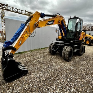 Excavadora de ruedas Sany 155w casi nueva, máquina eficiente de 15 toneladas para contratistas, que ofrece alta productividad y eficiencia de combustible. - Product Image 1