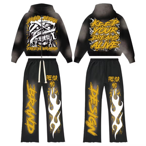 ชุดเซ็ตเสื้อฮู้ดพิมพ์ลายกราฟิกพรีเมียมและกางเกงวอร์มขาบาน สไตล์สตรีทแวร์แฟชั่นสำหรับผู้ชายและผู้หญิง โดย SHH - Product Image 1