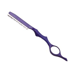 Rasoir droit en acier inoxydable personnalisé de haute qualité pour un rasage précis des cheveux et du visage et l'affinage des sourcils - Product Image 1