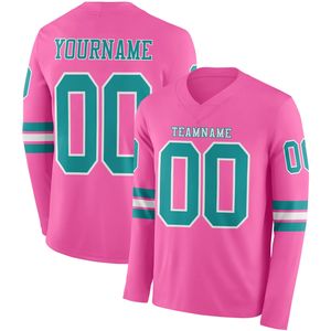 เสื้อฟุตบอลแขนยาว OEM ระบายอากาศได้ดี พร้อมพิมพ์ชื่อและหมายเลขตามสั่งด้านหน้า - Product Image 1