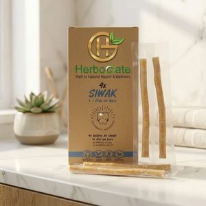 ไม้สีวัก (Siwak/Miswak) แบบออร์แกนิค แพ็ค 12 ชิ้น สำหรับดูแลช่องปากด้วยสมุนไพร ช่วยทำความสะอาดฟันอย่างมีประสิทธิภาพ ให้ลมหายใจหอมสดชื่น - Product Image 1