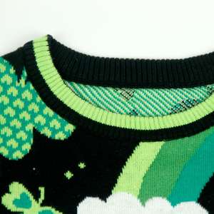 เสื้อสเวตเตอร์ถักลายการ์ตูนแบบเต็มตัว ดีไซน์เนอร์คอกลม สำหรับผู้หญิง - Product Image 6