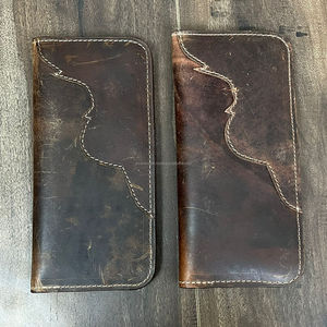 กระเป๋าสตางค์หนังแท้สำหรับผู้ชายกระเป๋าหนังแท้ยาวแบบพับได้ - Product Image 4