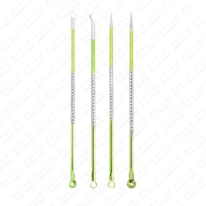 ชุดเครื่องมือสกัดสิวเสี้ยนและสิวหัวดำ สแตนเลสเกรดพรีเมียม – 4 ชิ้น OEM แบรนด์ส่วนตัว 4 ชิ้น - Product Image 4